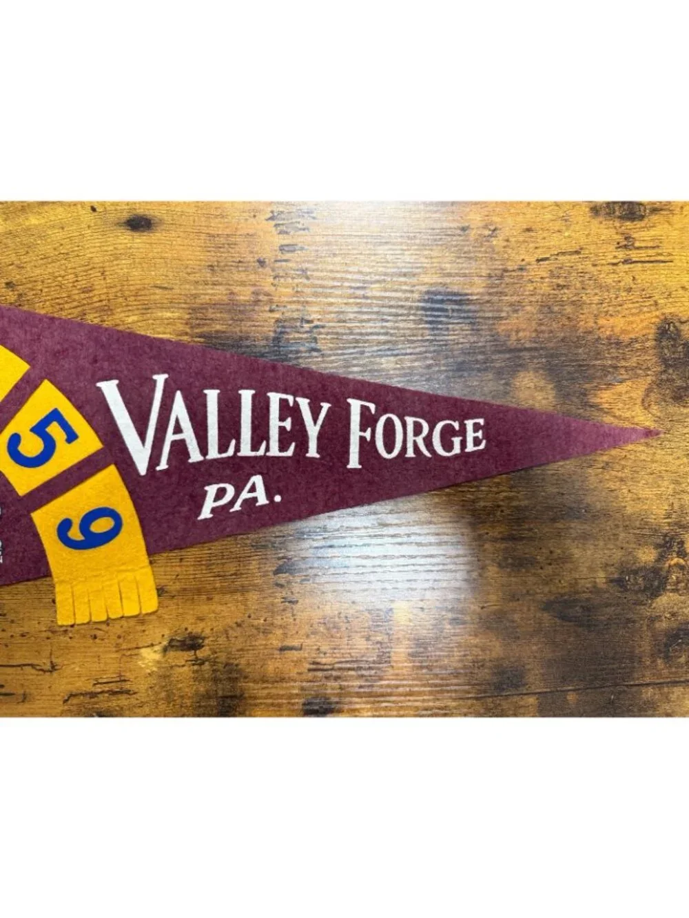 Vintage 1959 Valley Forge, Pennsylvania pennant